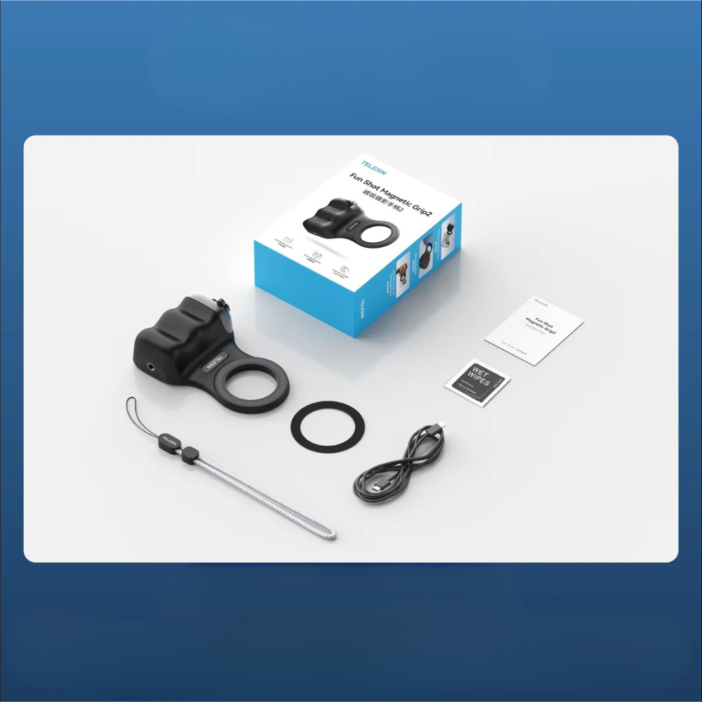 Poignée magnétique TELESIN – Transformez votre téléphone en caméra pro